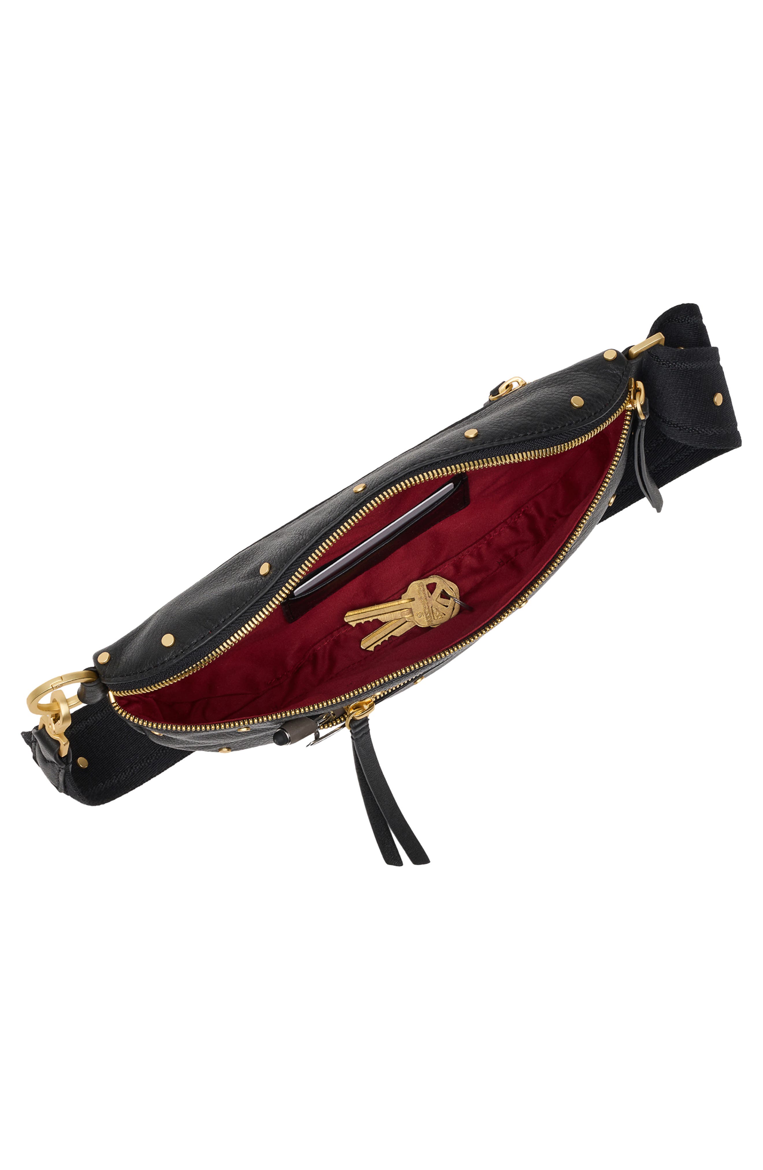 Charles Medium Leather Belt Bag, Alternate, color, STARLIGHT/ BRUSHED GOLD