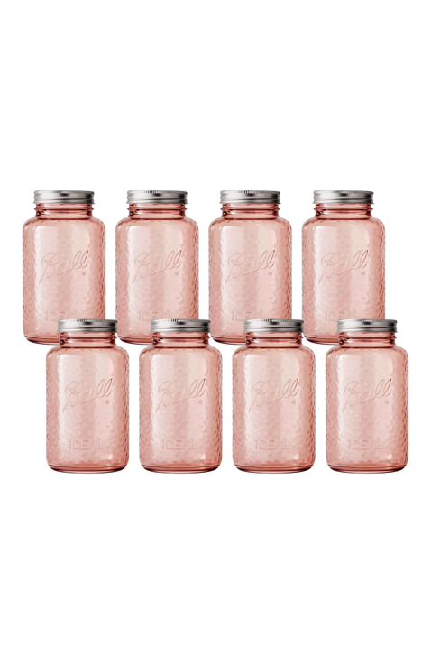 Vintage Glass Mason Jars, 32 Ounce, Pack of 8