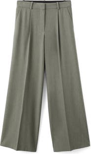 MANGO Pleated Straight Fit Pants
