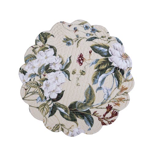 C & F Home C&f Home Garden Images Reversible Machine Washable Round Quilt Placemats Set Of 6 In Multi