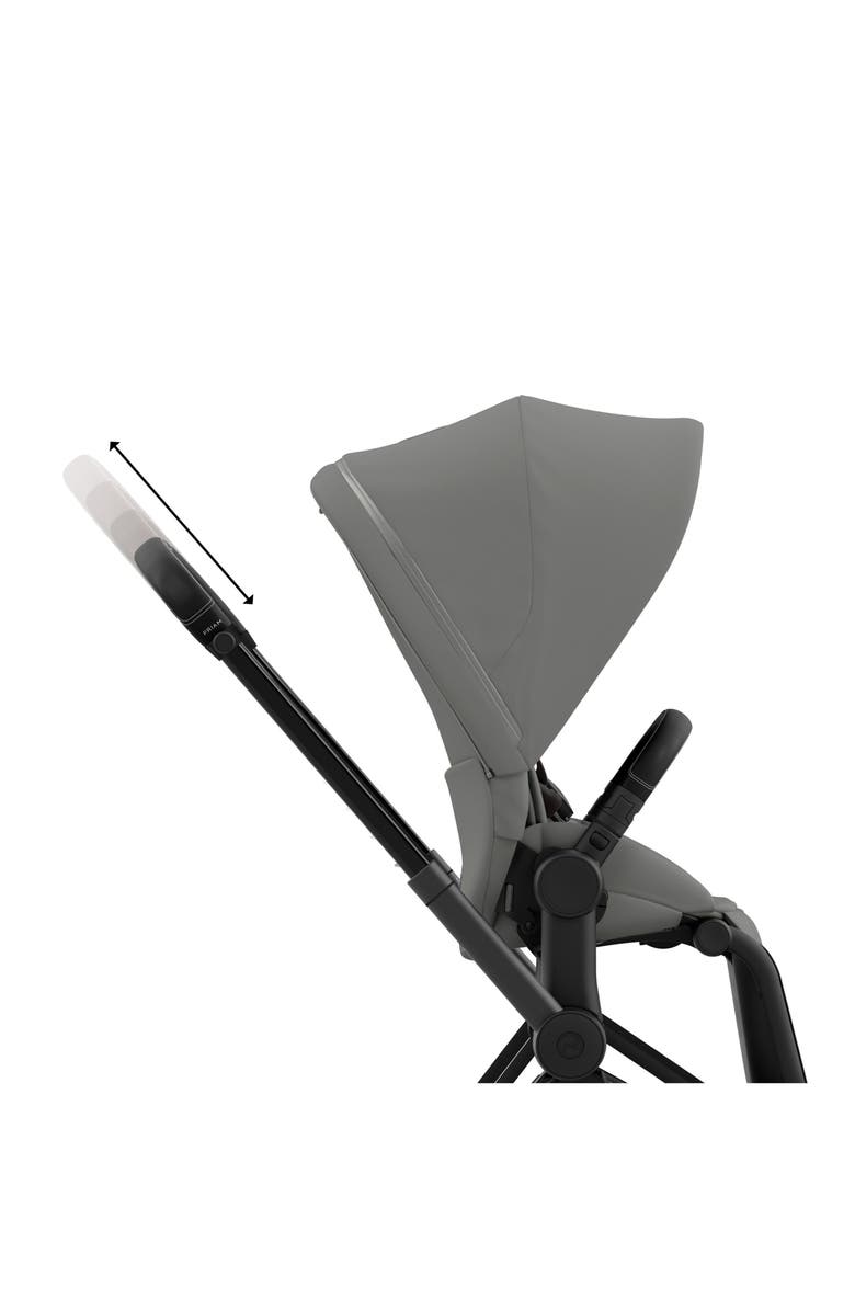 CYBEX PRIAM 4 Matte Black Compact Stroller, Alternate, color, Soho Grey