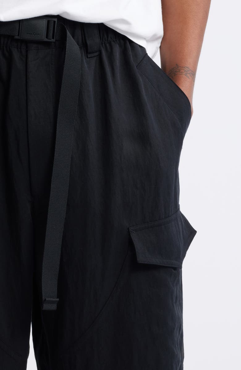Y-3 Belted Washed Twill Pants, Alternate, color, 