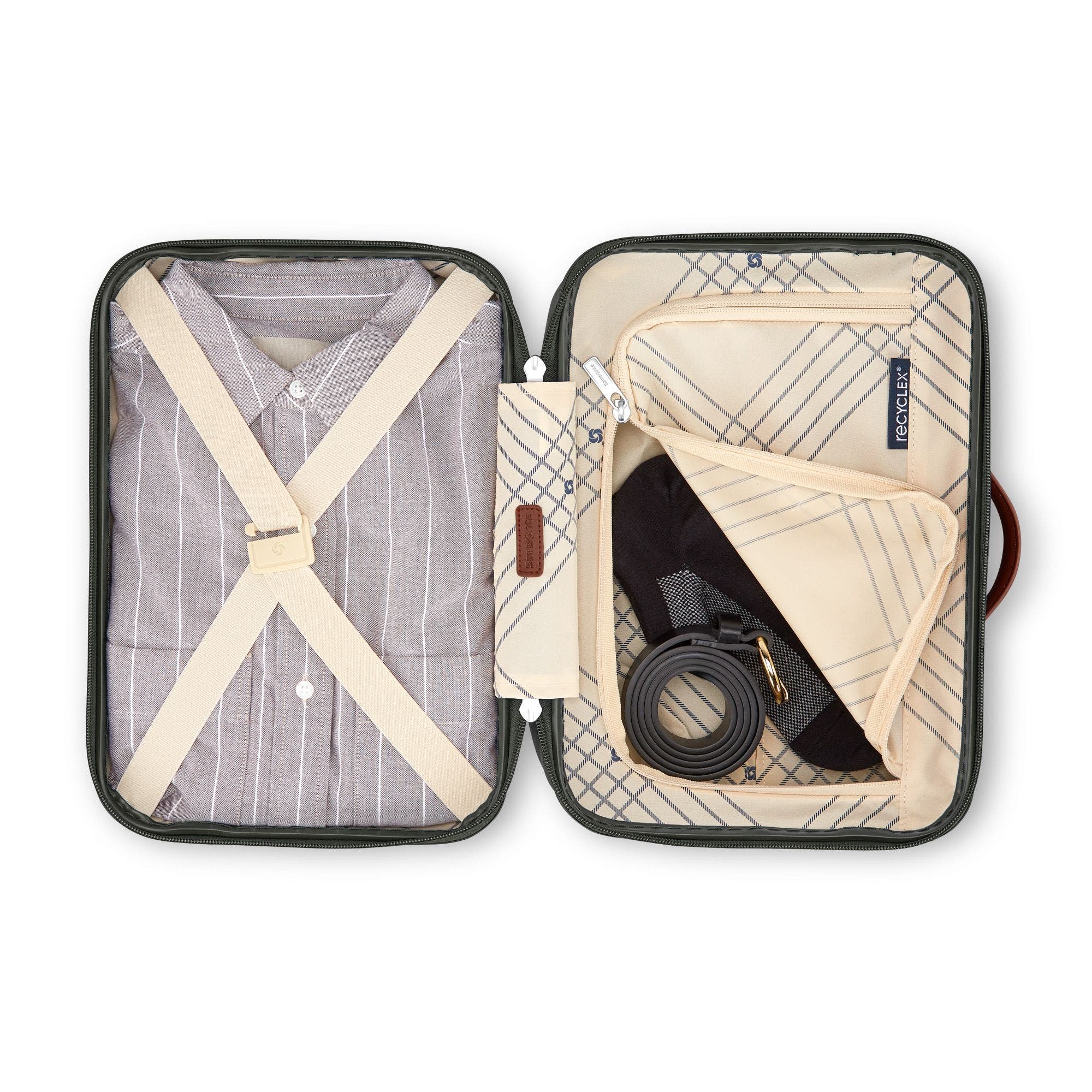 Samsonite Virtuosa Train Case & Carry On 2-Piece Set, Alternate, color, Green