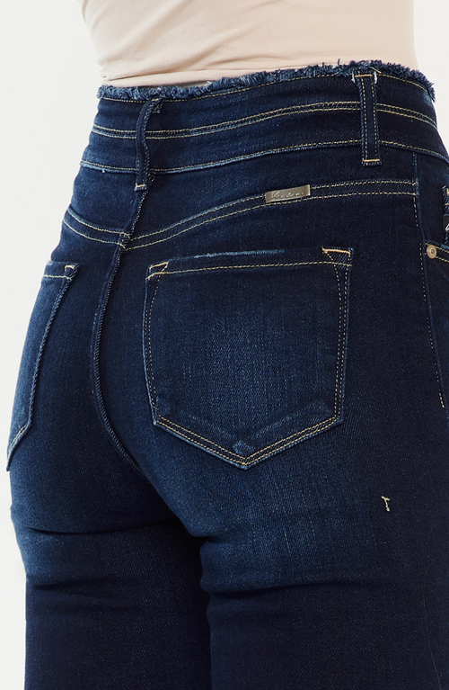 Kancan Morgan High Rise Flare Jeans In Blue