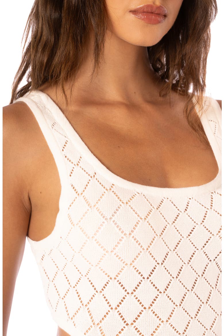 Silvy Pointelle Cover-Up Midi Dress, Alternate, color, OPEN WHITE