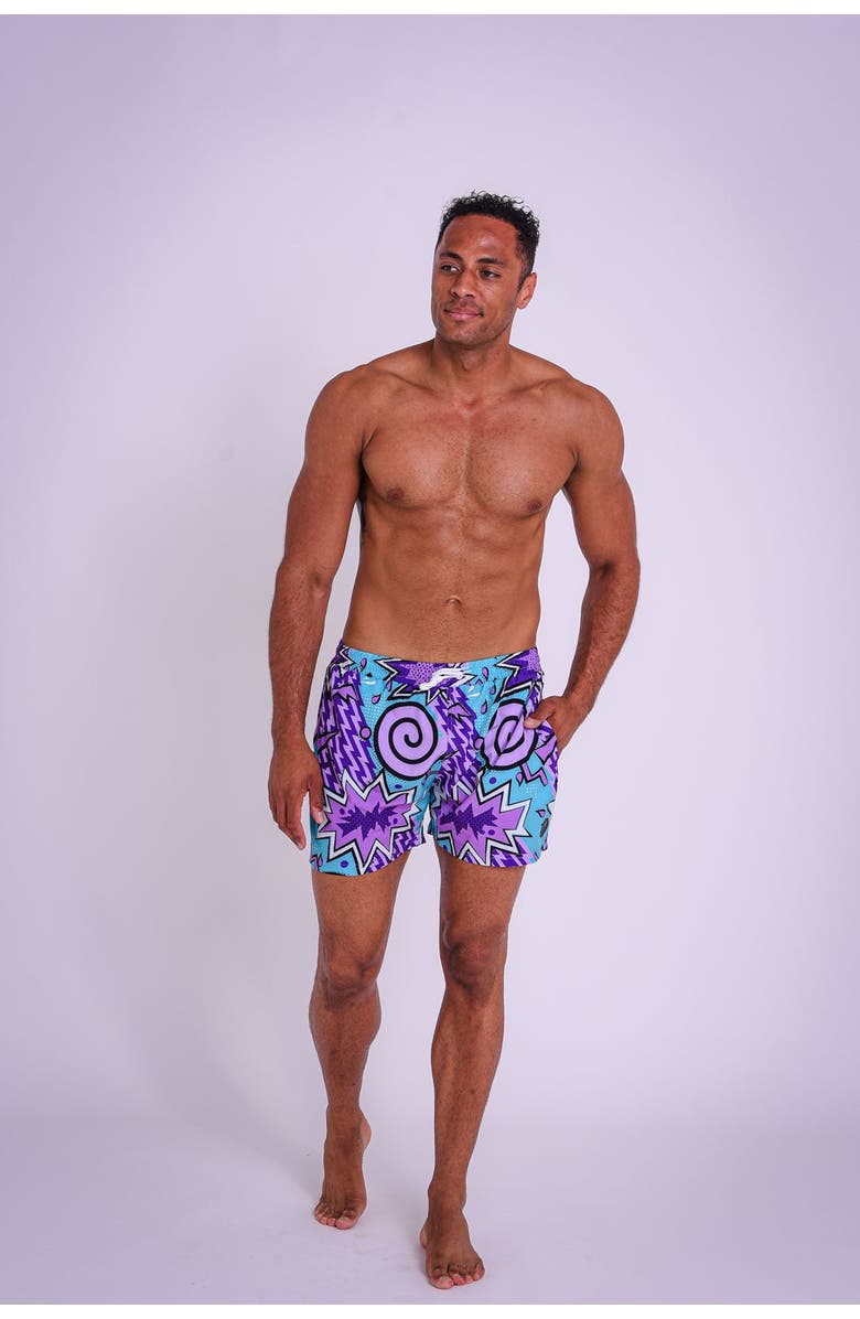 OOSC Fresh Prince Men's Swim Shorts, Main, color, Multi