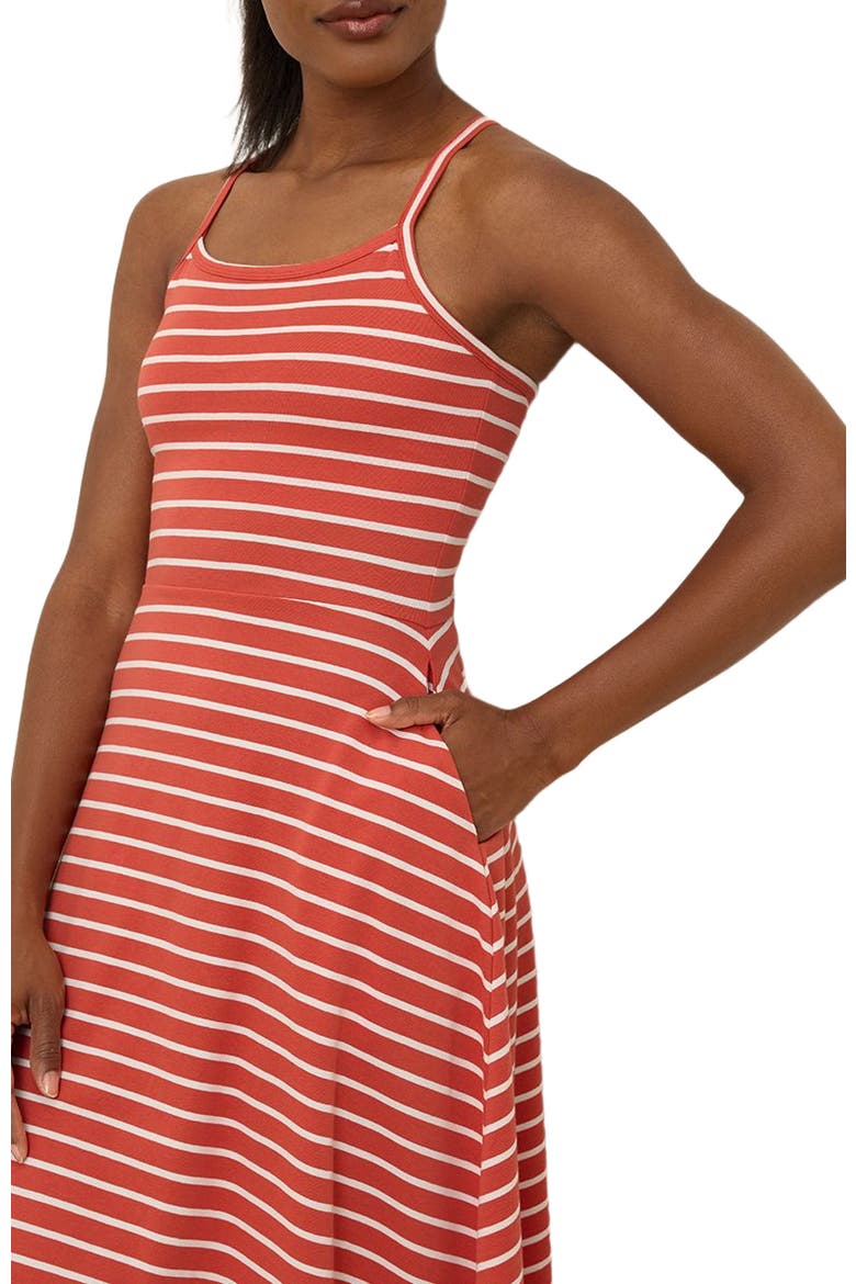 Fit & Flare Midi Dress, Alternate, color, Daytripper Stripe