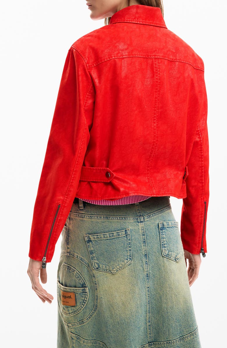 Desigual Faux Leather Jacket, Alternate, color, 