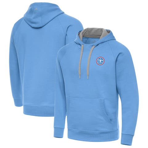 Men's Antigua Light Blue Tennessee Titans Victory Hoodie