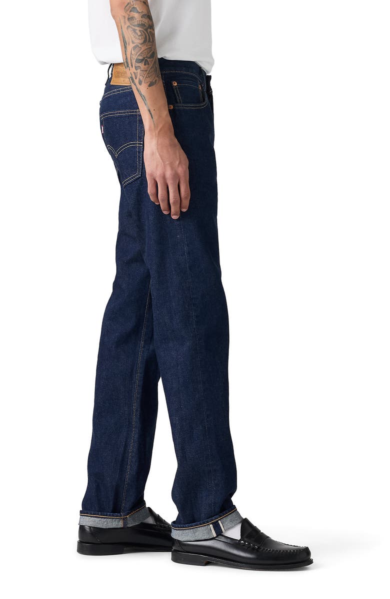 Levi's 501<sup>®</sup> Original Straight Leg Jeans, Alternate, color, New Selvedge Rinse 1