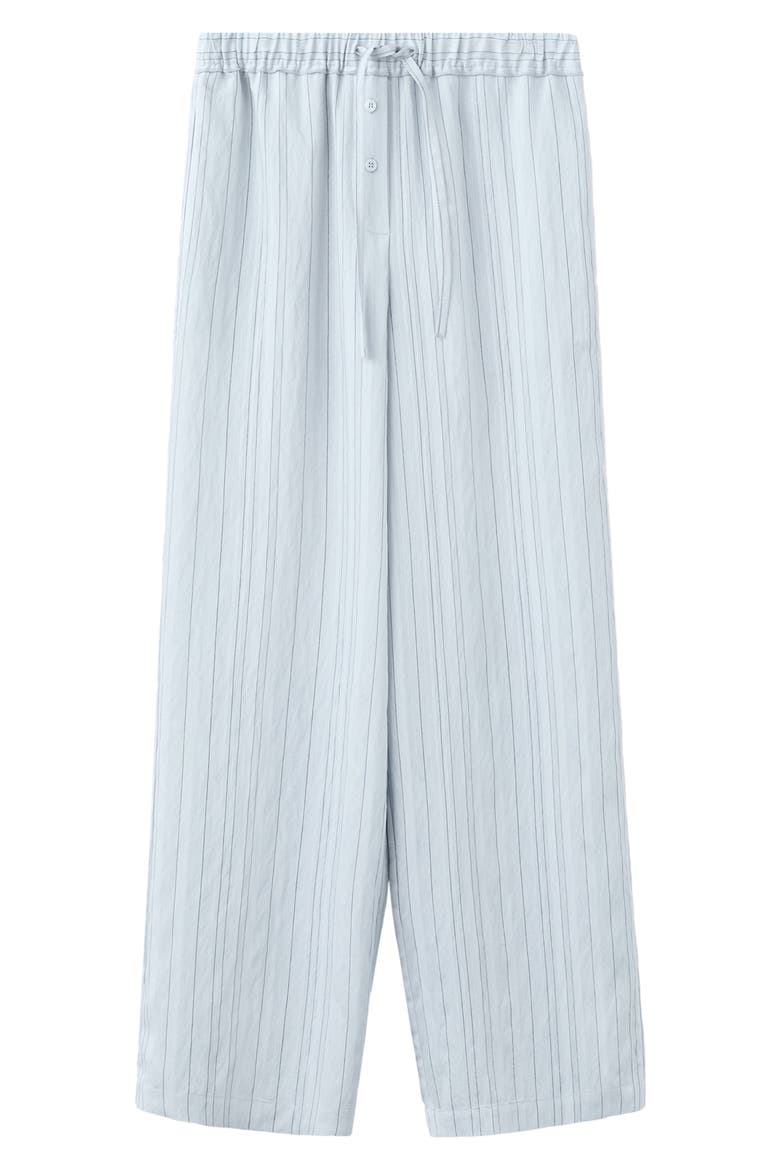 Striped Straight Leg Trousers, Alternate, color, BLUE