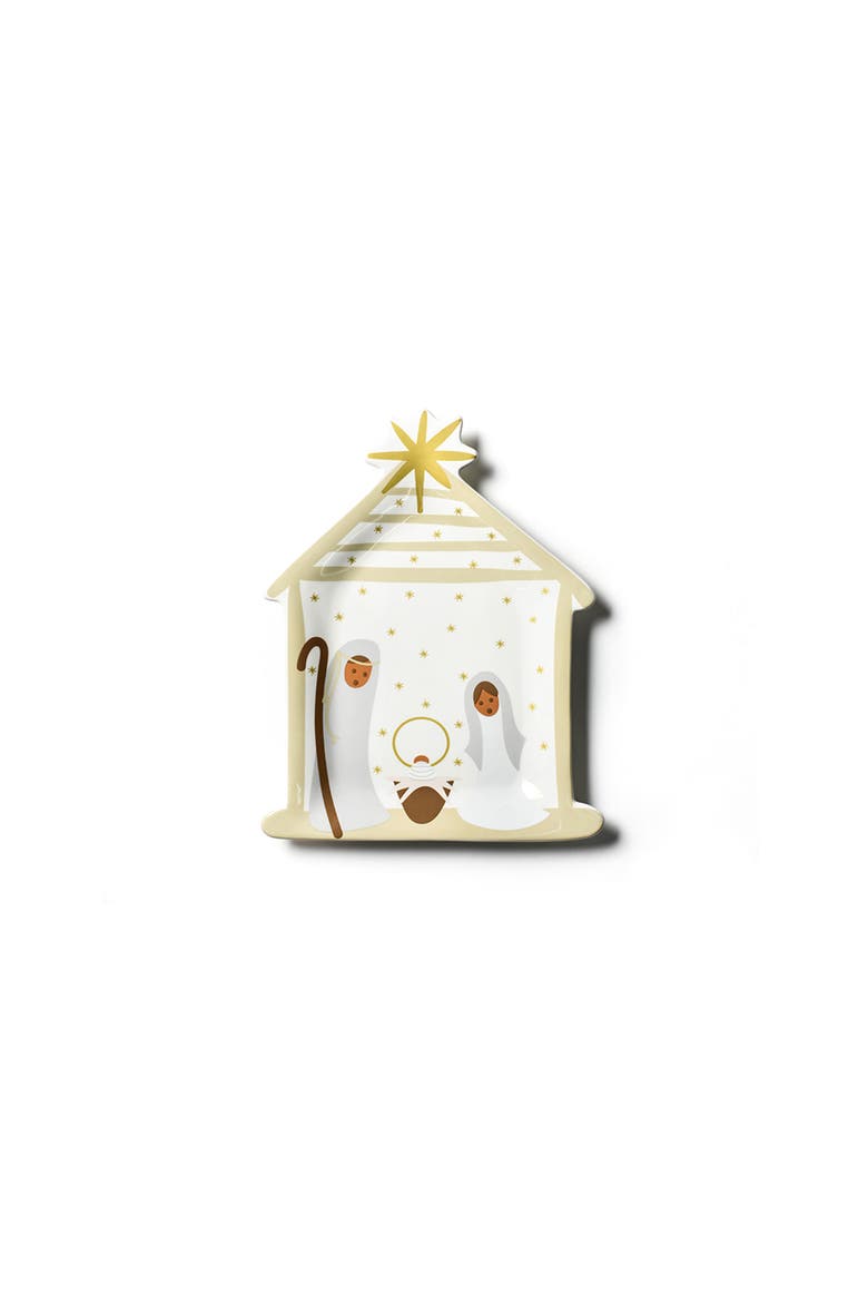 Brown Skin Nativity Platter, Main, color, Beige