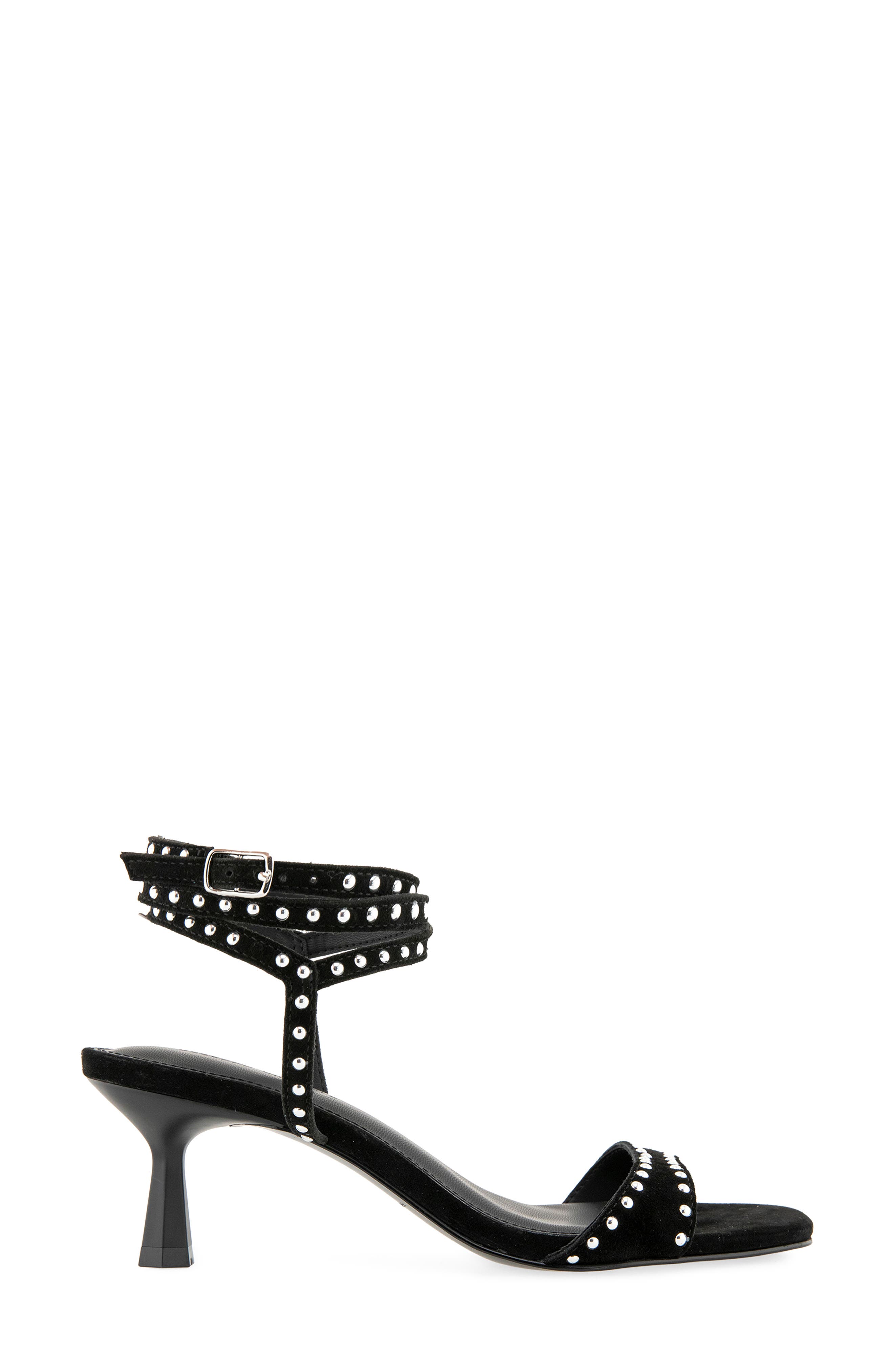 Camila Leather Ankle Strap Sandal, Alternate, color, BLACK