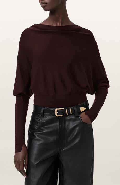 AllSaints Ridley Dolman Sleeve Crop Sweater