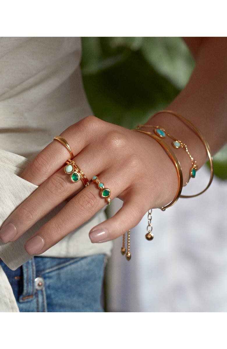 Monica Vinader Siren Tonal Half Eternity Ring, Alternate, color, Yellow Gold