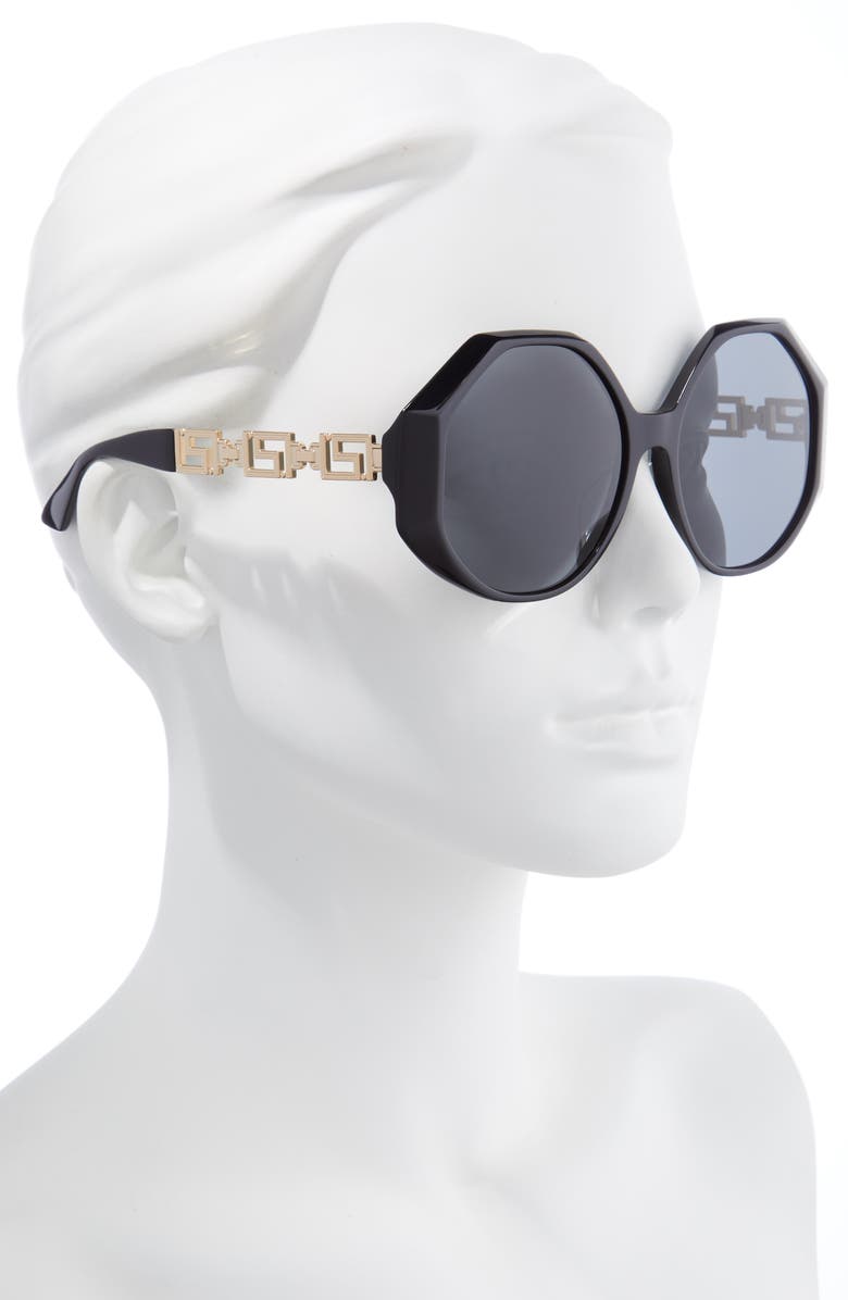 Versace 59mm Round Sunglasses, Alternate, color, 