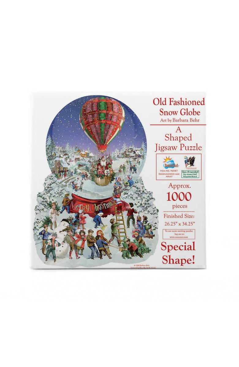 Sunsout Old Fashioned Snow Globe 1000 piece Jigsaw Puzzle for Adults Special Shape, Alternate, color, Multicolor