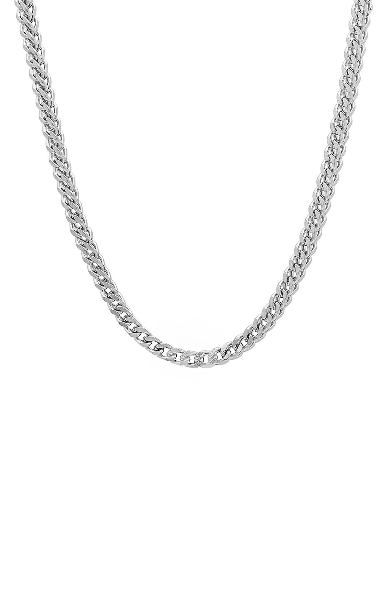 Men's Stainless Steel Franco Chain Necklace