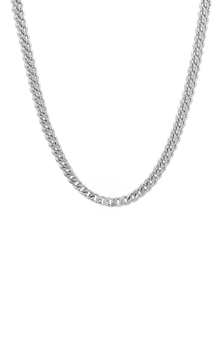 Men's Stainless Steel Franco Chain Necklace, Main, color, SILVER