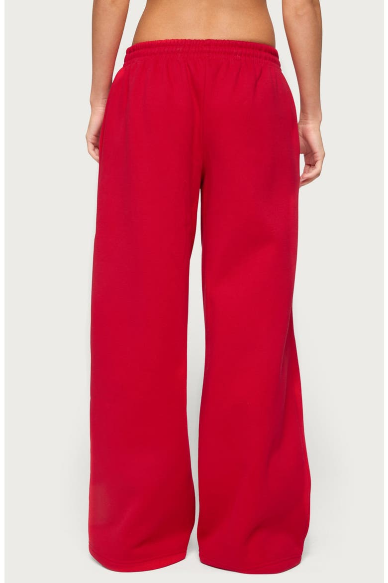 Kamari Low Rise Wide Leg Sweatpants, Alternate, color, RED