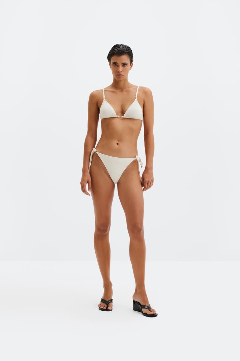Signature Tie Bikini Bottom, Main, color, Vanilla
