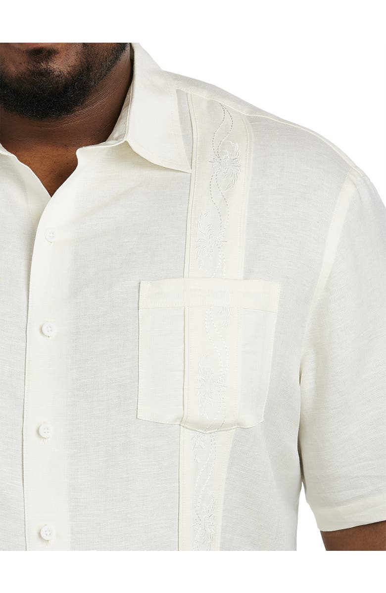 Oak Hill by DXL Embroidered Panel Sport Shirt, Alternate, color, White