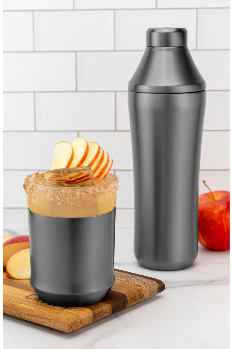 Hybrid Cocktail Glass, Alternate, color, GUNMETAL BLACK