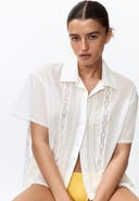 H&M Lace-trimmed beach shirt