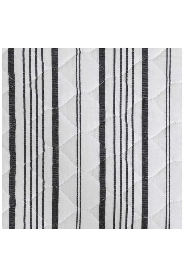 Stripe Perfection 3-Piece Queen Quilt & Sham Set, Alternate, color, DARK GREY
