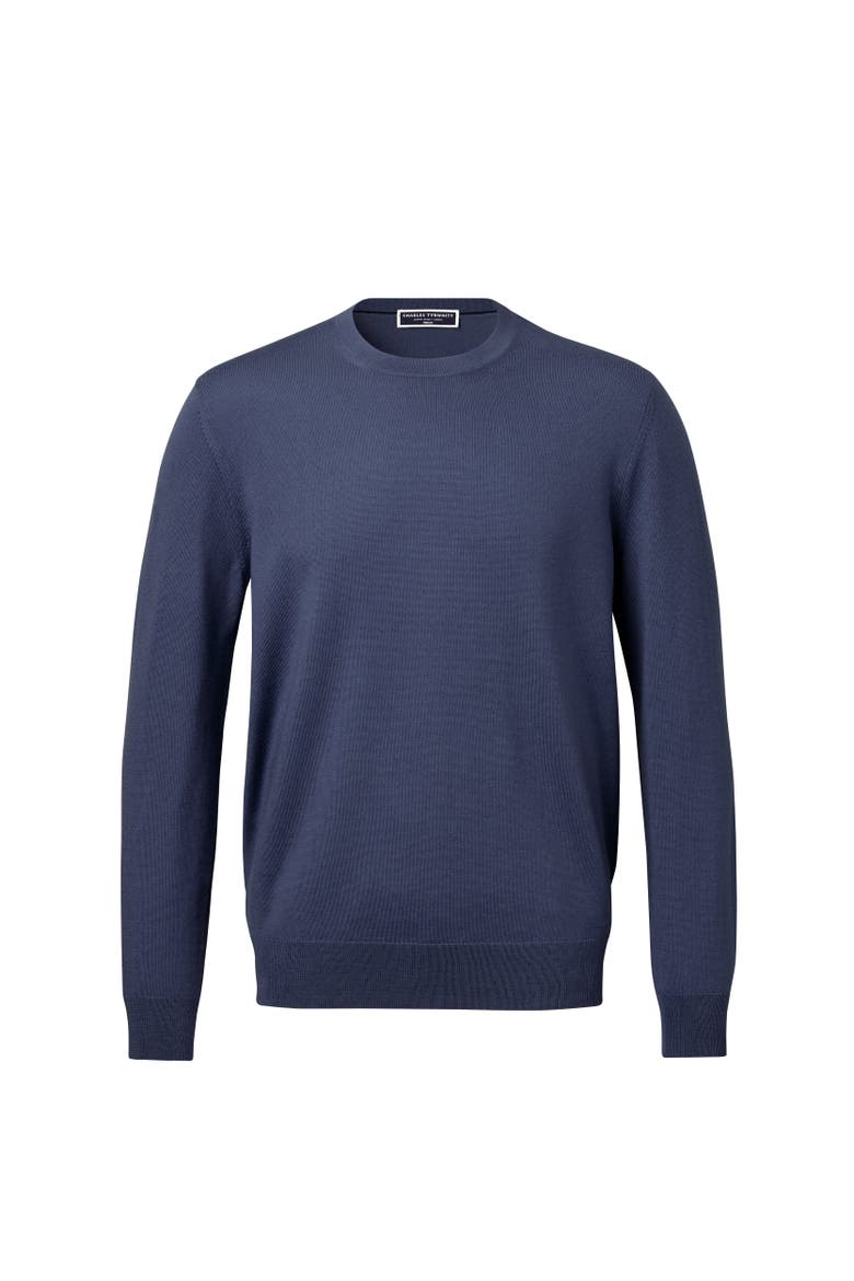 Pure Merino Crew Neck Sweater, Alternate, color, Steel Blue