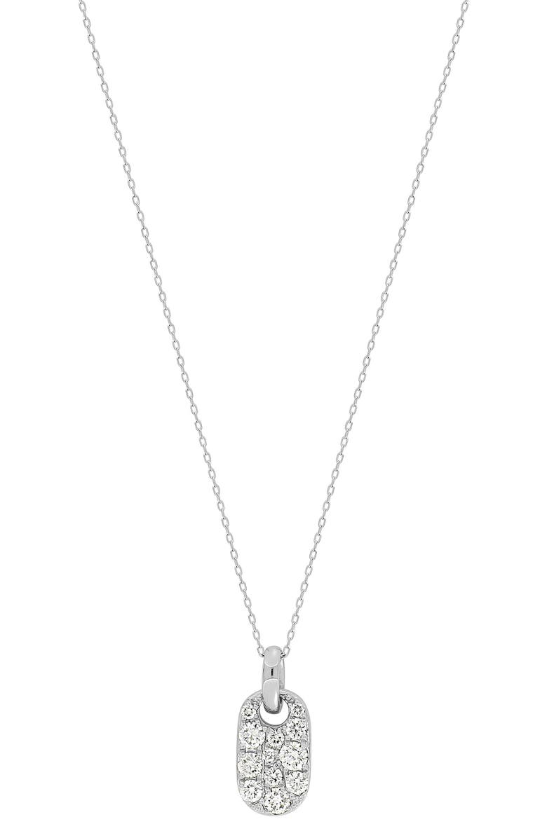 Bony Levy Oval Diamond Pendant Necklace, Main, color, 18K White Gold