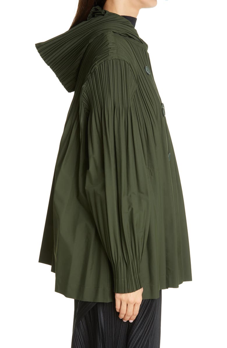 Pleats Please Issey Miyake Jaunty Double Breasted Jacket, Alternate, color,