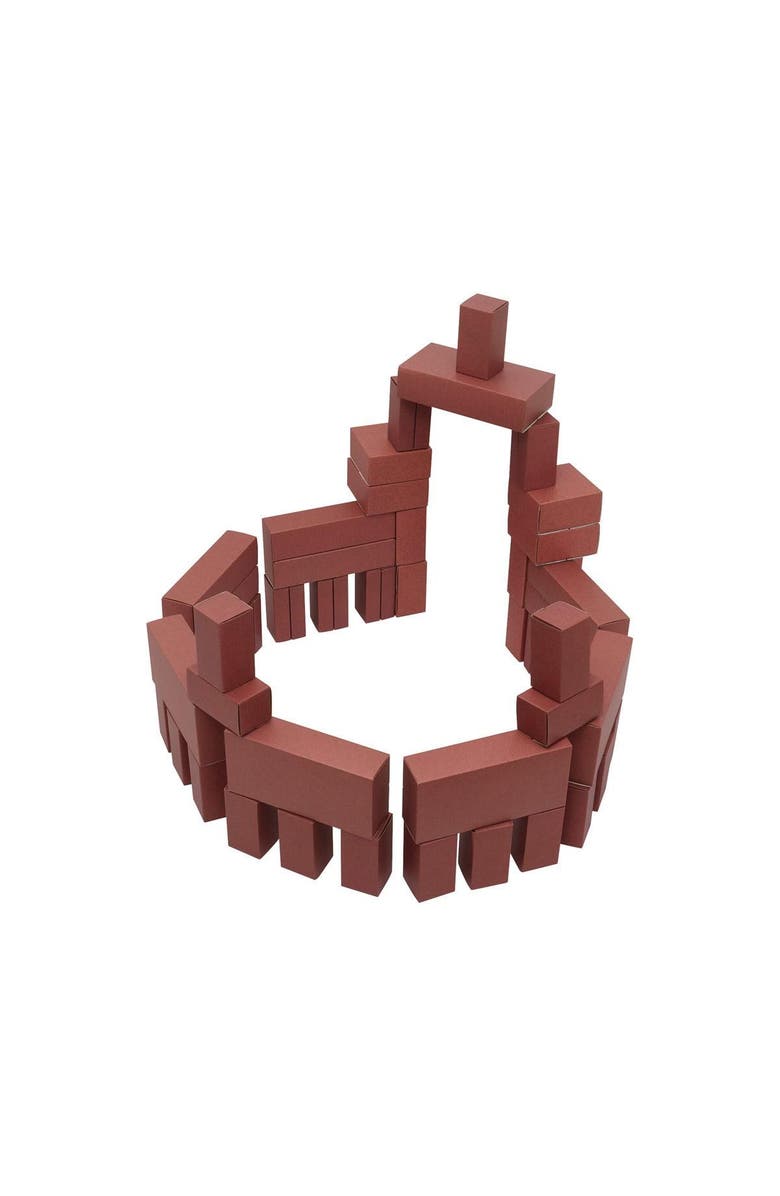 Kaplan Early Learning Company Jumbo Brick Blocks - 40 Pieces, Alternate, color, Red