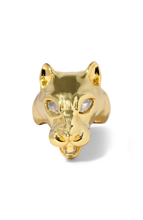 Alexis Bittar Panther Visage Ring In Gold