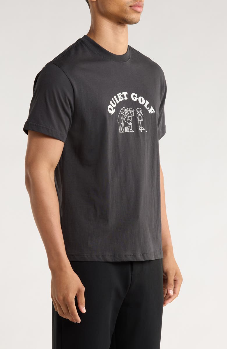 Quiet Golf Graphic Cotton T-Shirt, Alternate, color, Black
