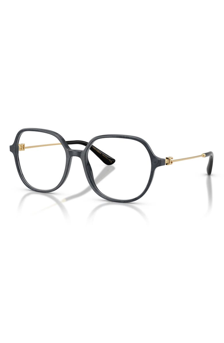 Dolce&Gabbana 54mm Butterfly Optical Glasses, Alternate, color, Lace Gray / Demo Lens