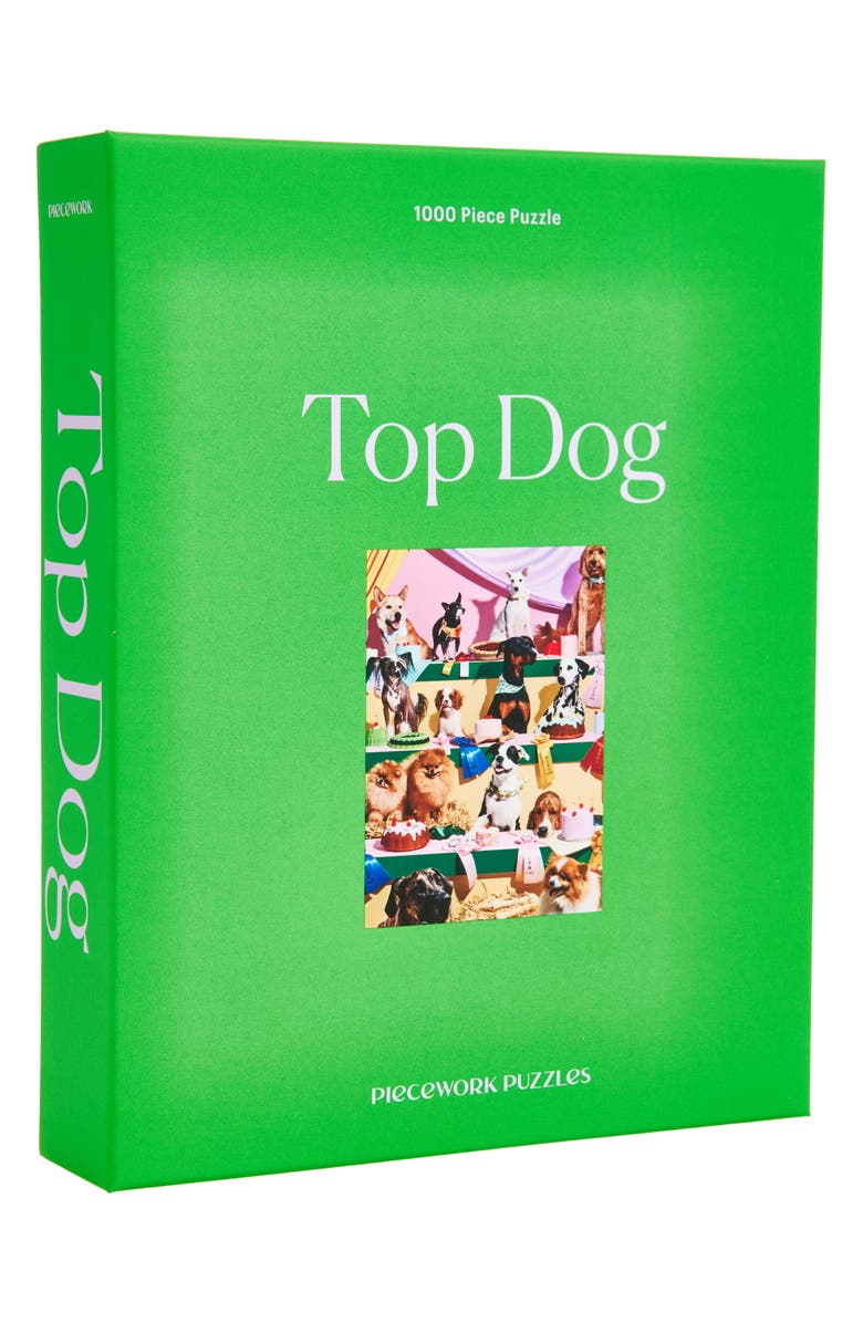 PIECEWORK PUZZLES Top Dog 1000-Piece Jigsaw Puzzle, Main, color, Green