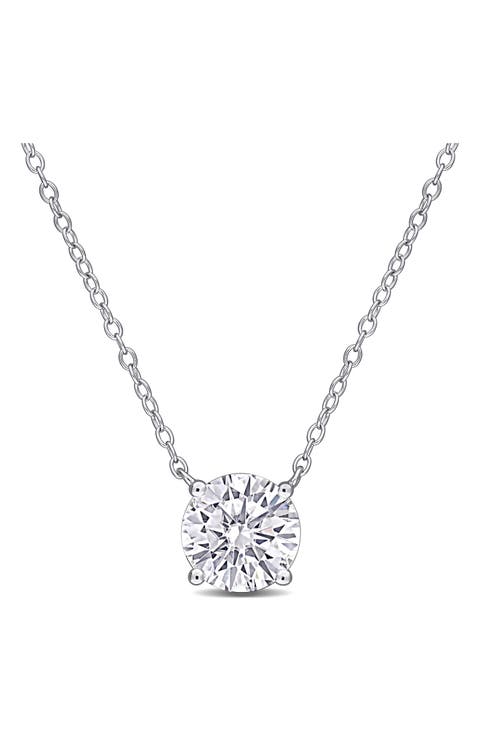 Lab Grown Moissanite Solitaire Necklace