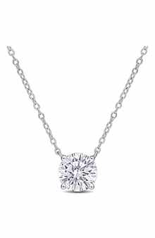 Lab Grown Moissanite Solitaire Necklace