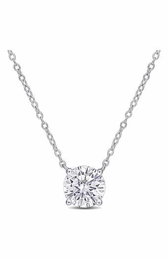 Lab Grown Moissanite Solitaire Necklace