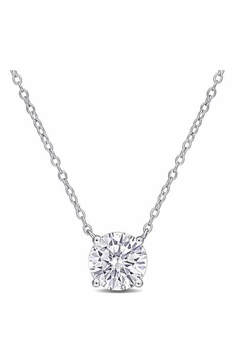 Lab Grown Moissanite Solitaire Necklace