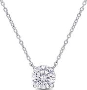 DELMAR Lab Grown Moissanite Solitaire Necklace