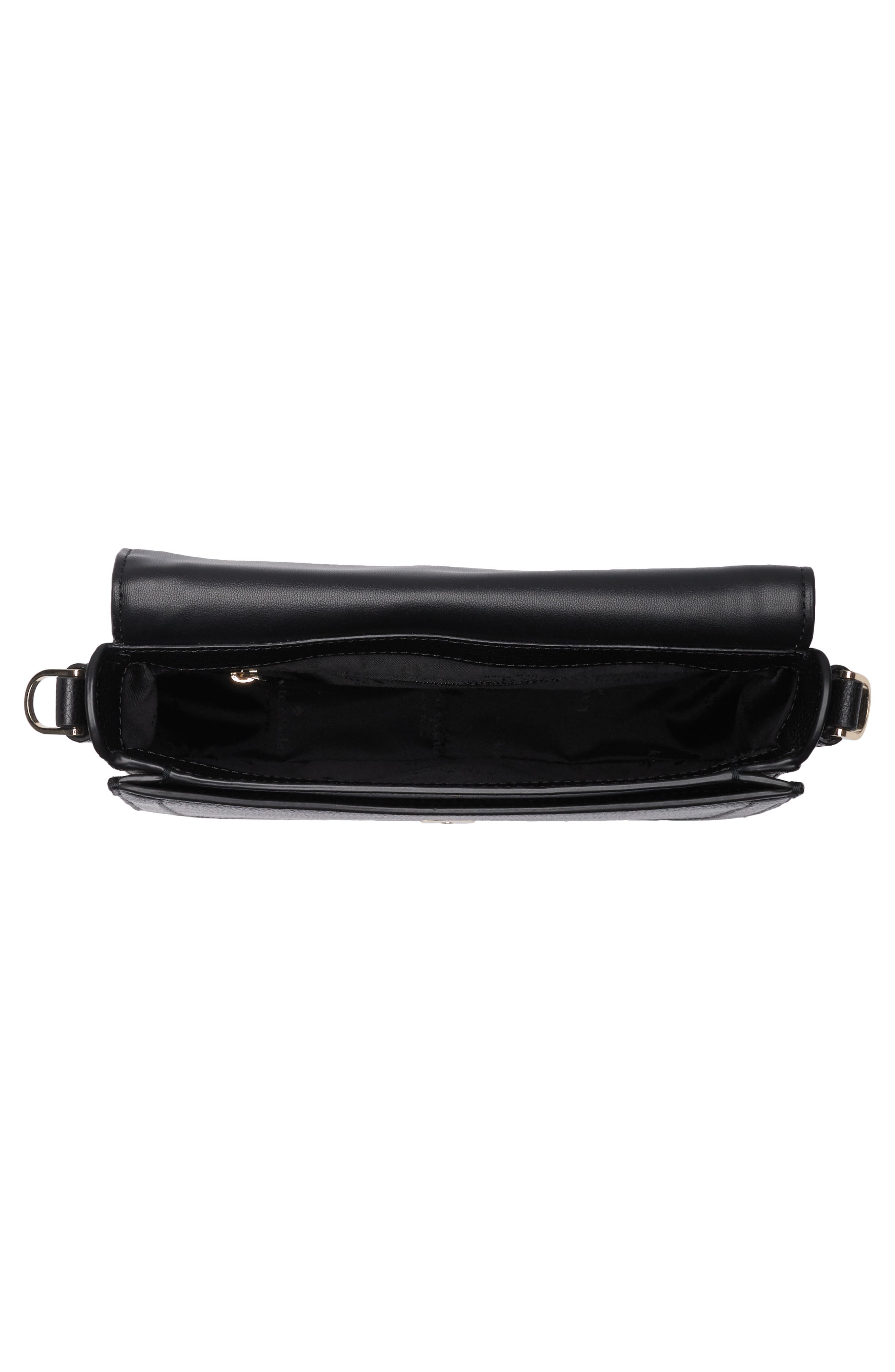 Kate Spade New York blake leather saddle bag, Alternate, color, Black
