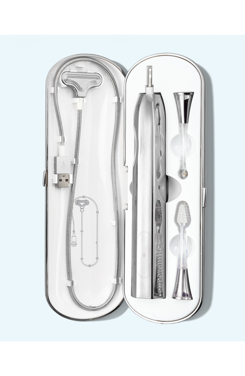 Supersmile Zina45 Sonic Pulse Toothbrush With Case, Alternate, color, Chromse Silver
