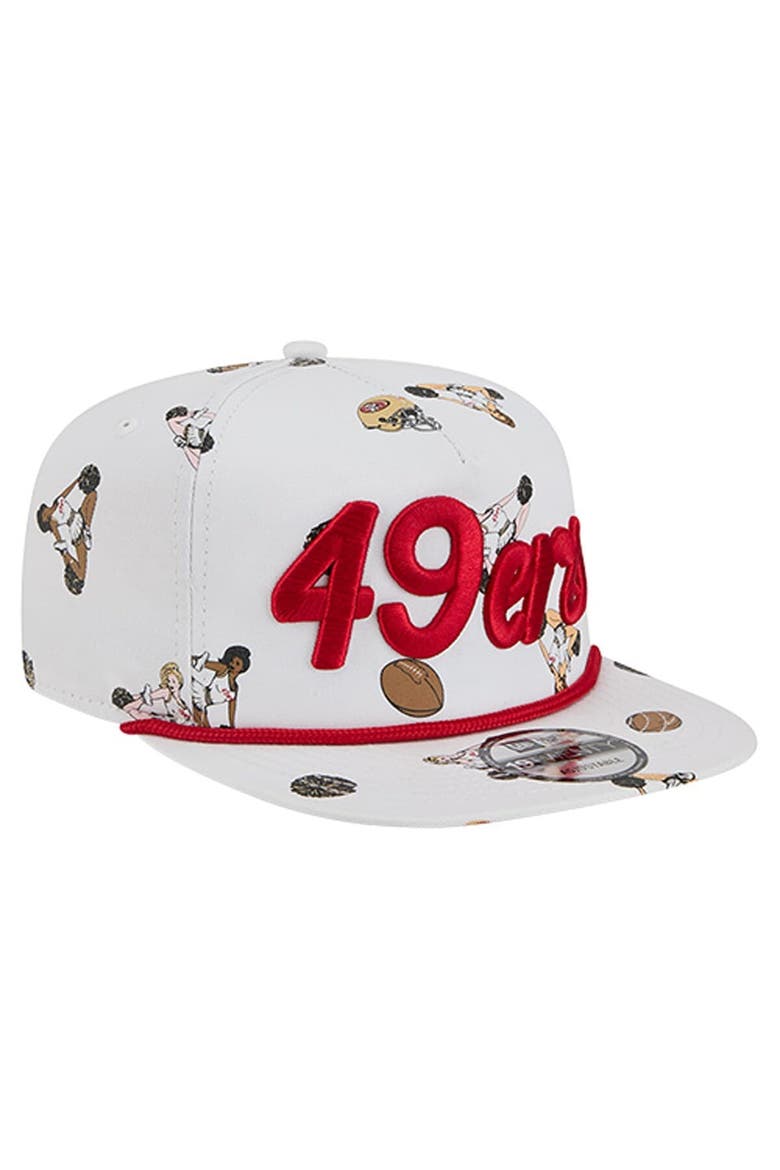 Men's New Era  White San Francisco 49ers Team Cheer 19TWENTY Snapback Hat, Alternate, color, White