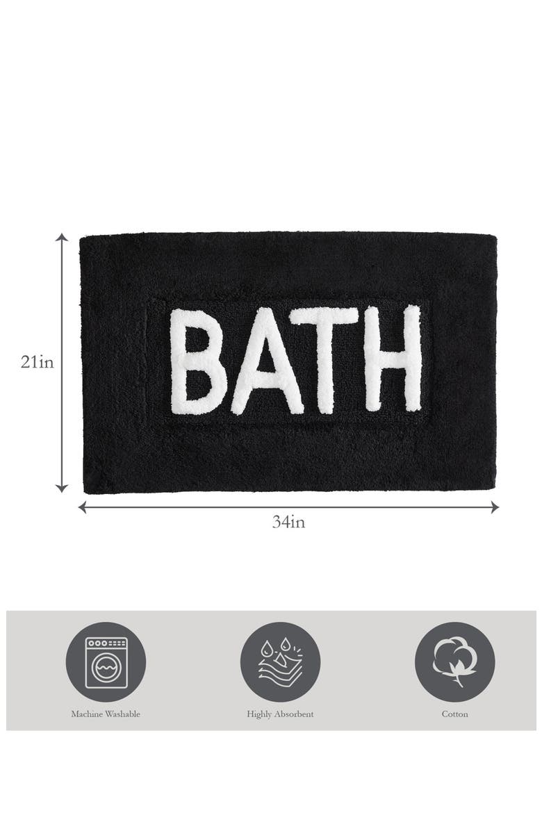 Bath Mat, Alternate, color, BLACK