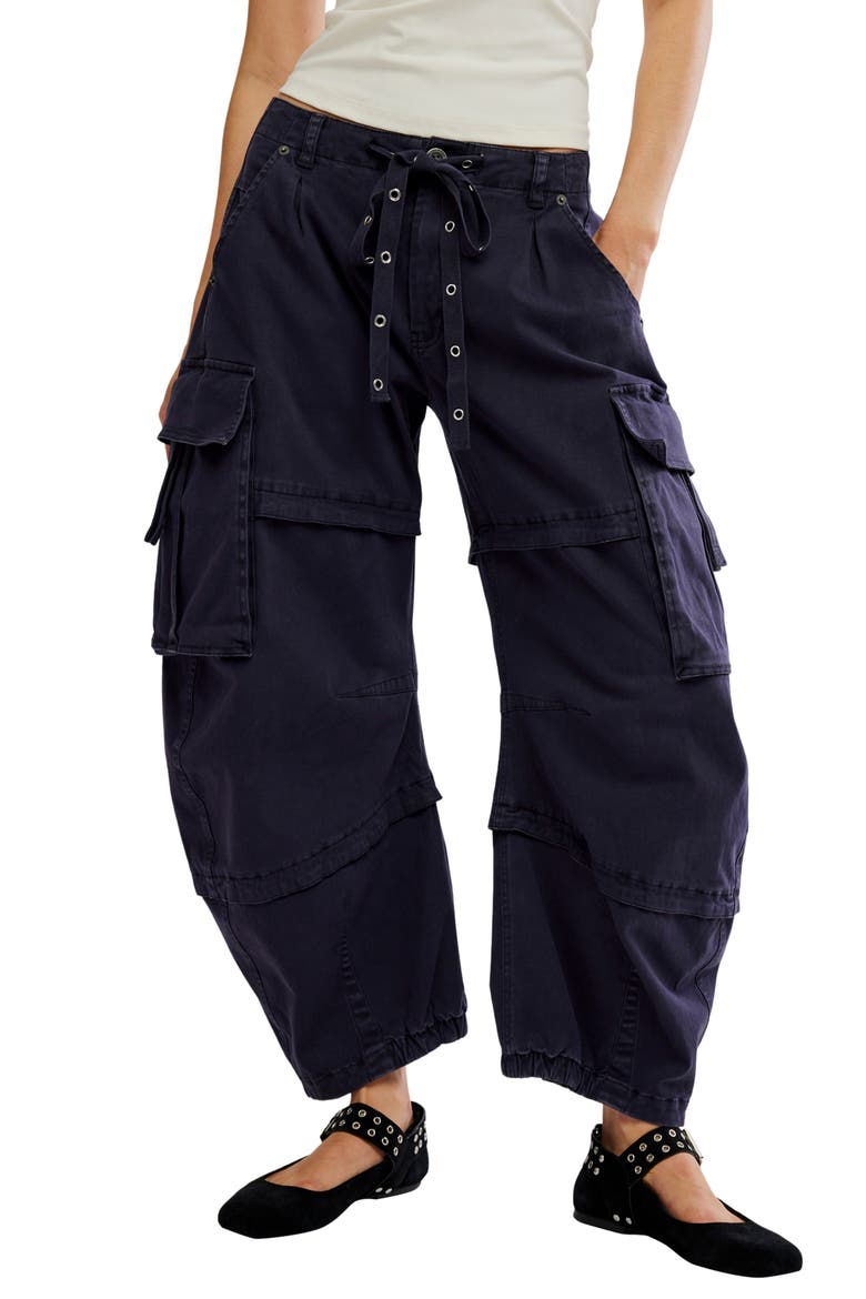 Reef Curved Cargo Twill Pants, Main, color, BLACK