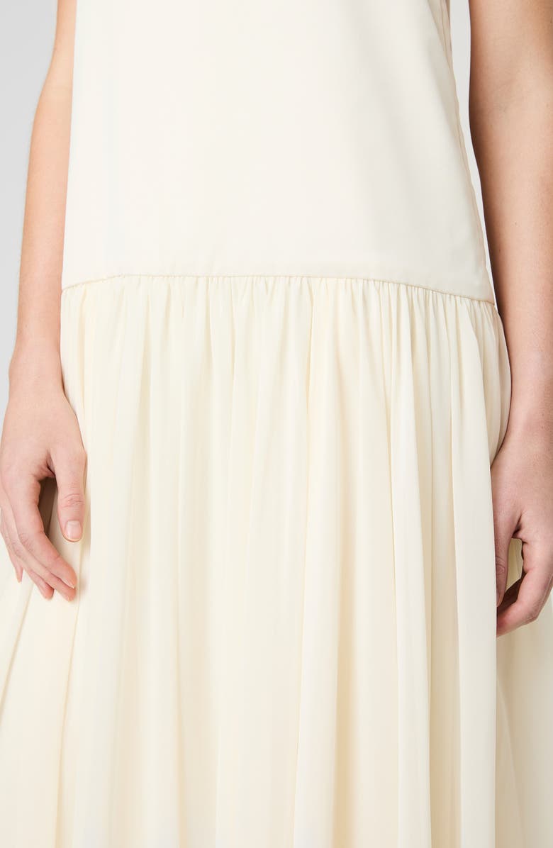 French Connection Marina Mixed Media Drop Waist Maxi Dress, Alternate, color,