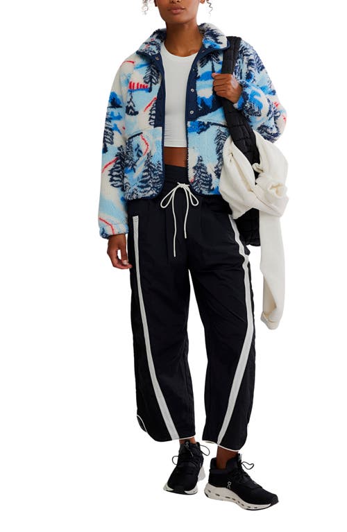 Free People Fp Movement Rocky Ridge Fleece Jacket In Blue