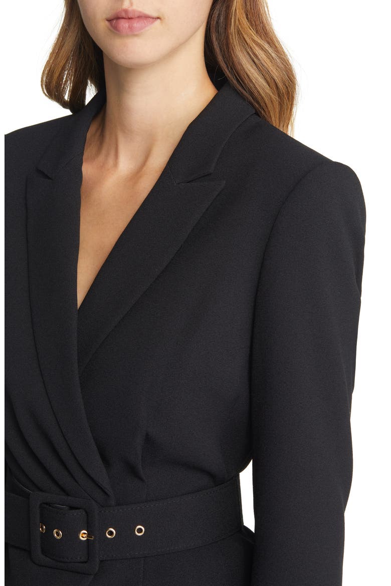 Nested Belted Jacket and Skirt, Alternate, color, BLACK